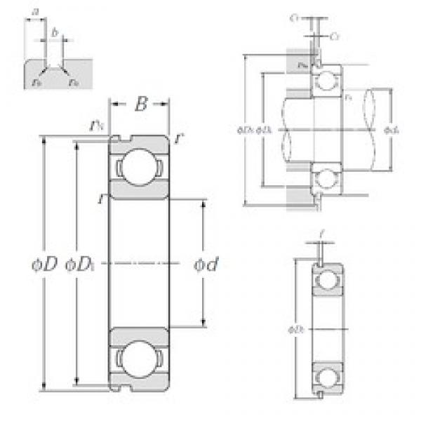 105 mm x 190 mm x 36 mm  NTN 6221NR Rolamentos de esferas profundas #1 image