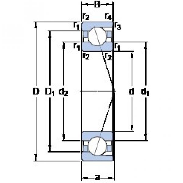 10 mm x 22 mm x 6 mm  SKF 71900 ACD/P4A Rolamentos de esferas de contacto angular #1 image