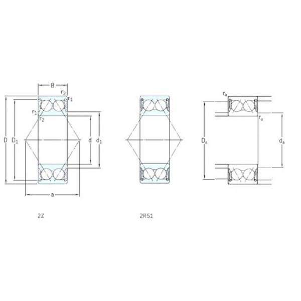 25 mm x 62 mm x 25,4 mm  SKF E2.3305A-2Z Rolamentos de esferas de contacto angular #1 image