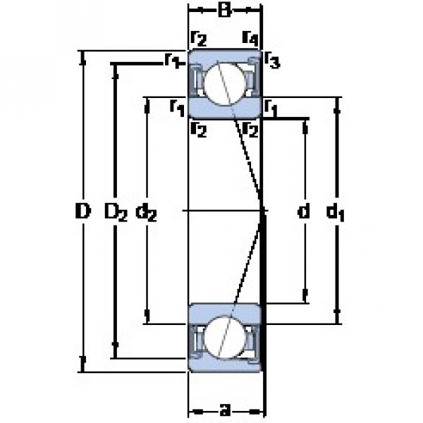 10 mm x 22 mm x 6 mm  SKF S71900 CD/HCP4A Rolamentos de esferas de contacto angular #1 image